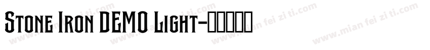 Stone Iron DEMO Light字体转换